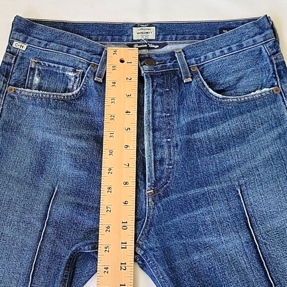 Citizens of Humanity GIA HIGH RISE ANKLE STRAIGHT LEG IN RESTLESS Size 27 Button - Picture 10 of 16